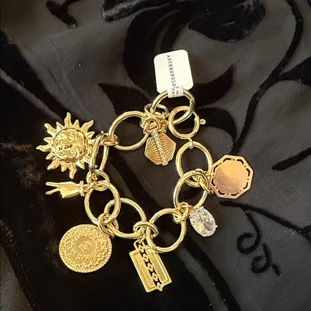 Anthropologie Chunky Charm Bracelet